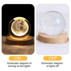 🌘 USB LED Crystal Ball Night Light – 3D Galaxy & Moon Lamp for Home Decor, Kids & Adults ⭐