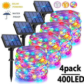 4-Pack Solar String Lights – Waterproof Outdoor Fairy Lights with 8 Modes ✨🌿