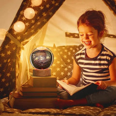 🌙✨ Crystal Ball LED Night Light – 3D Galaxy & Moon Design for a Magical Atmosphere!
