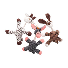 Stuffed Donkey Dog Toy β Bite-Resistant Plush with Squeaker πΎπΆ