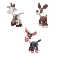 Stuffed Donkey Dog Toy β Bite-Resistant Plush with Squeaker πΎπΆ