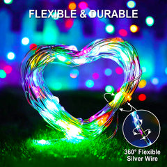 4-Pack Solar String Lights – Waterproof Outdoor Fairy Lights with 8 Modes ✨🌿