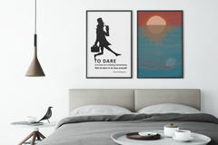 To Dare... – Soren Kierkegaard | Handdrawn fine art quote poster