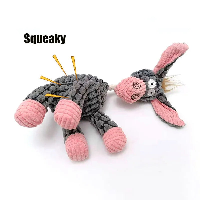Fun Donkey-Shaped Dog Chew Toy – Soft, Squeaky & Durable for Puppies and Dogs 🐶