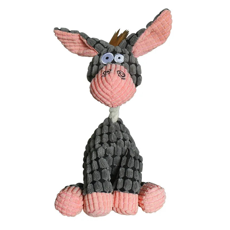 Fun Donkey-Shaped Dog Chew Toy – Soft, Squeaky & Durable for Puppies and Dogs 🐶