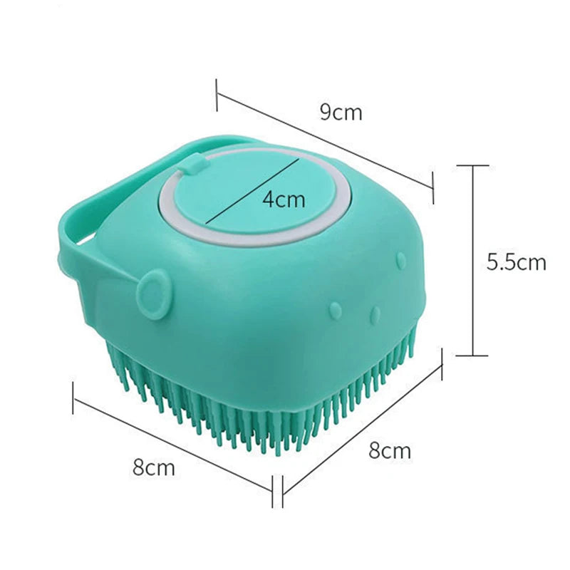 🐾 Silicone Dog Bath and Massage Brush in vibrant colors – Gentle Care for Your Beloved Dog or Cat