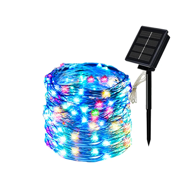 Outdoor Solar String Lights – LED Fairy Garland with 8 Modes for Garden & Party Decor ✨🌿