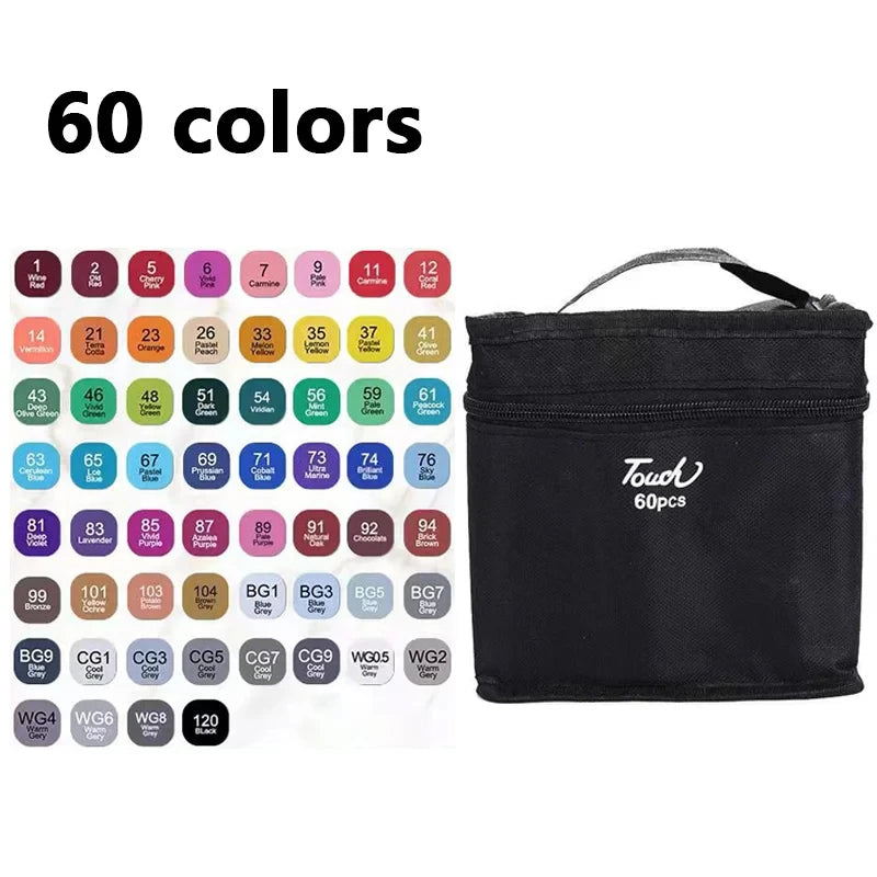 Double-Tip Art Marker Set – Choose from 24 to 80 Vibrant Colors