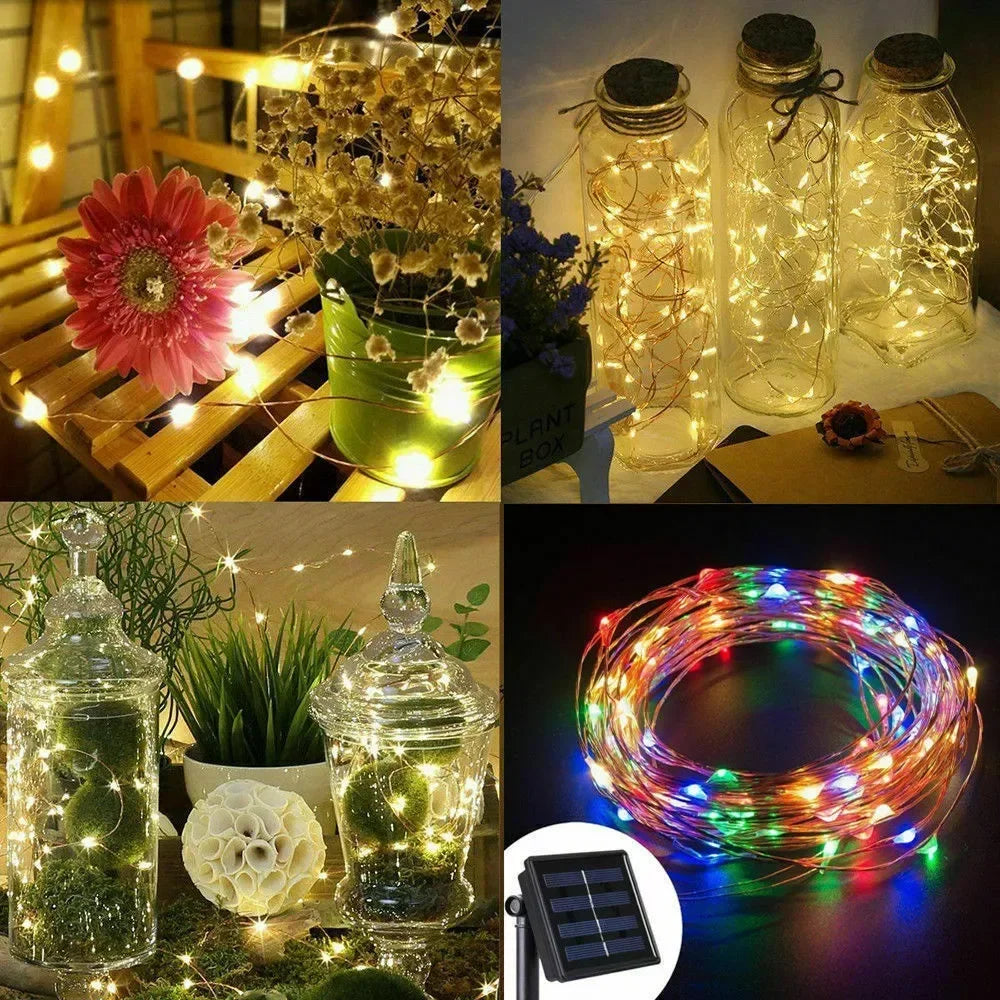 Outdoor Solar String Lights – LED Fairy Garland with 8 Modes for Garden & Party Decor ✨🌿