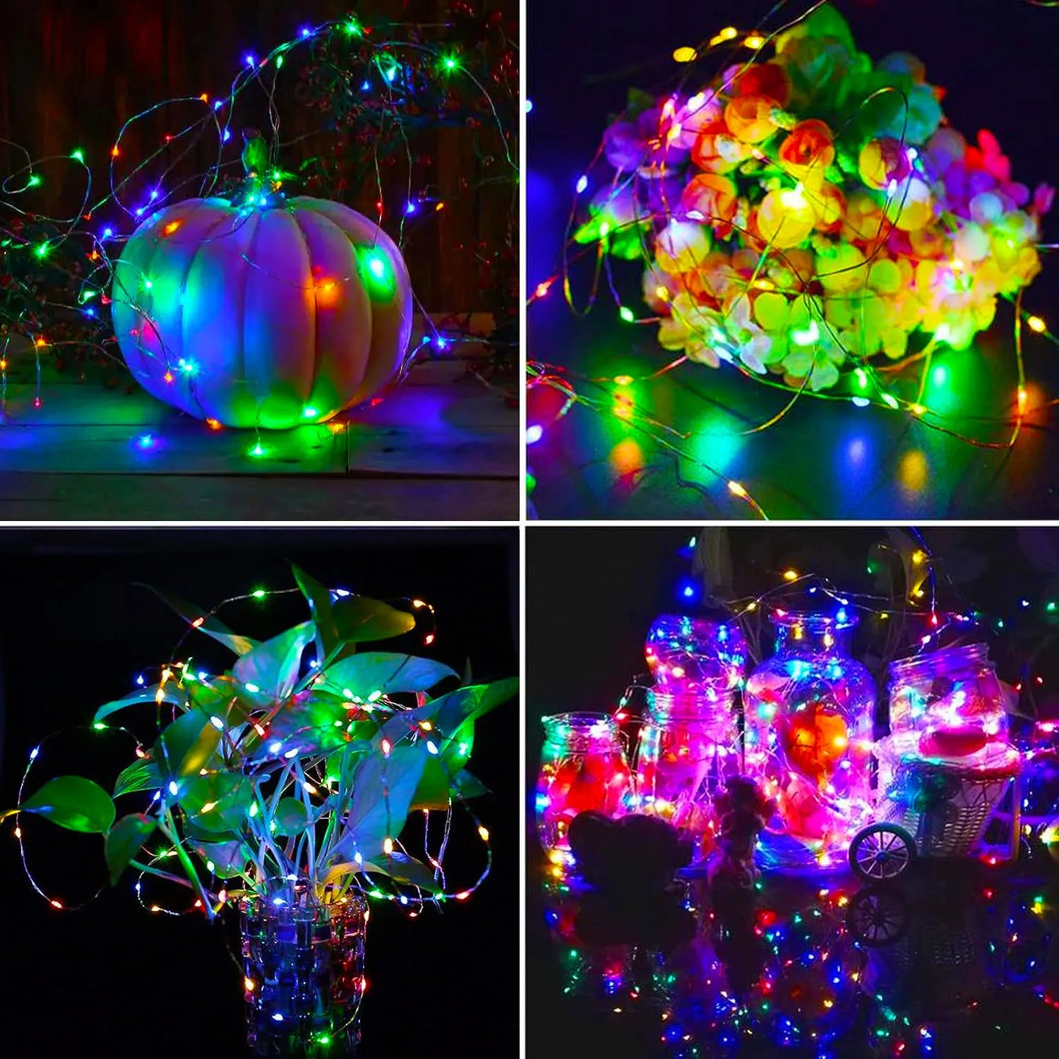 4-Pack Solar String Lights – Waterproof Outdoor Fairy Lights with 8 Modes ✨🌿