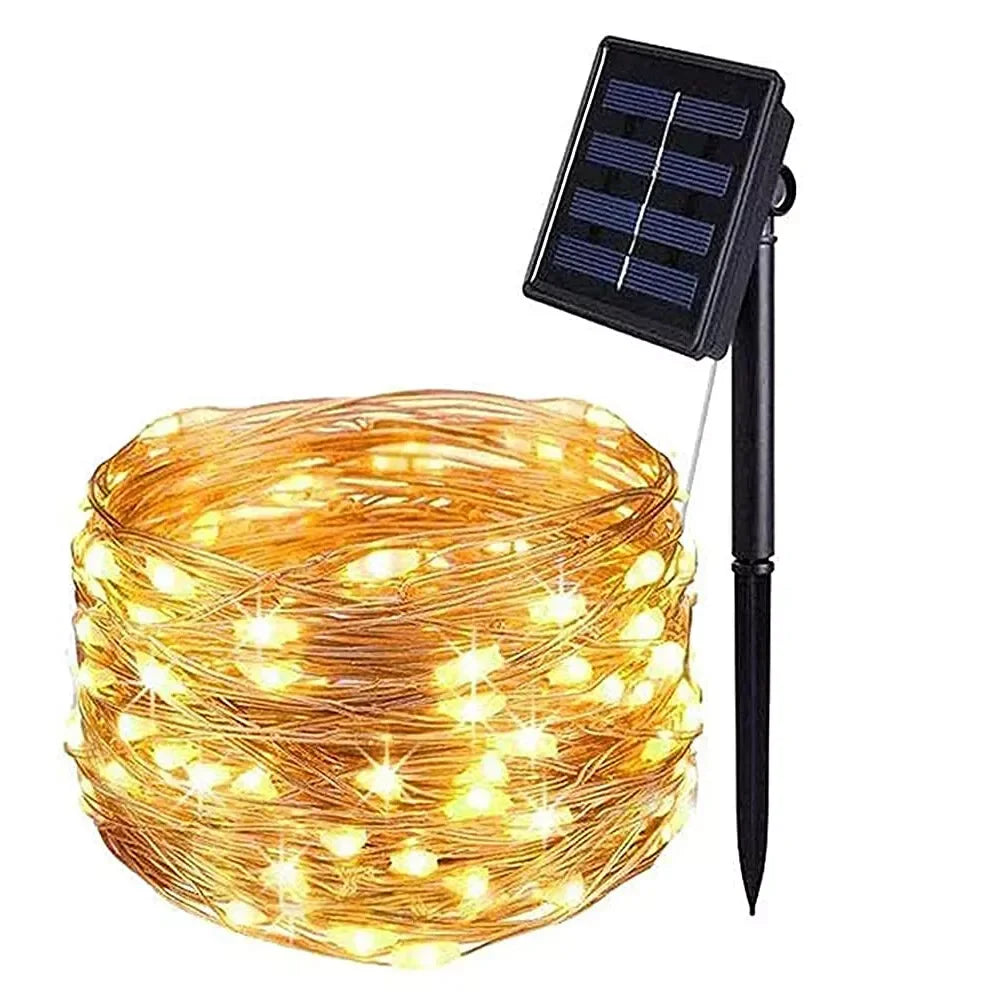 Outdoor Solar String Lights – LED Fairy Garland with 8 Modes for Garden & Party Decor ✨🌿