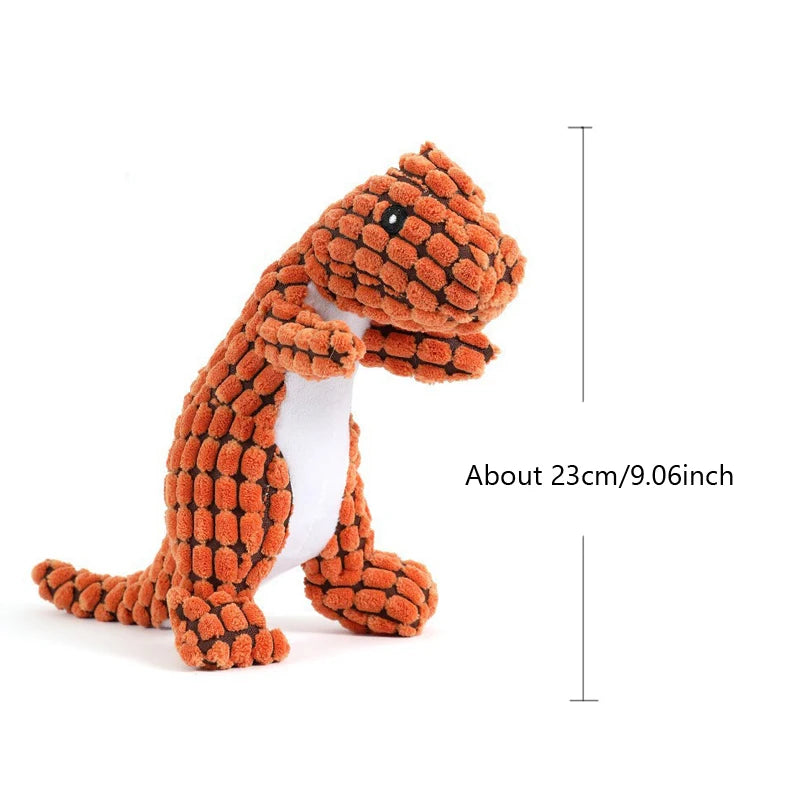 Dinosaur Plush Dog Squeaky Interactive Toys For Small Large Dogs Bite Resistant Chew Toy Pets Accessories 🦖