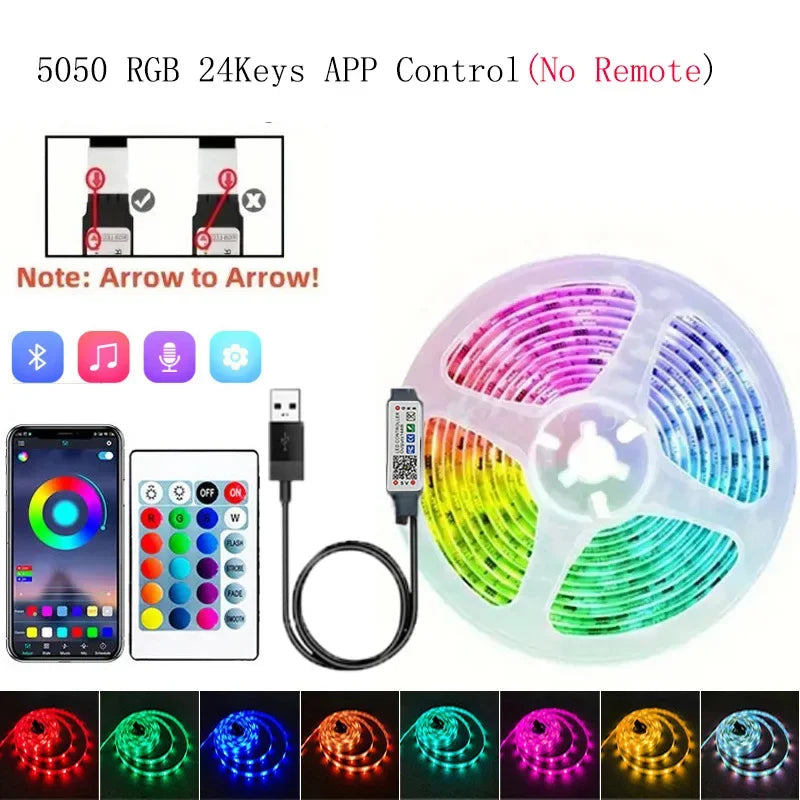 LED RGB Strip Lights with Bluetooth & Wi-Fi – Smart Home Lighting for Any Room 💡🎶
