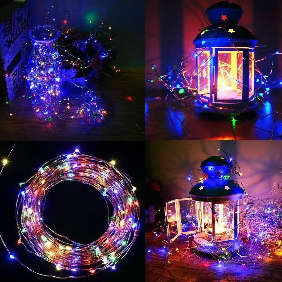 Outdoor Solar String Lights – LED Fairy Garland with 8 Modes for Garden & Party Decor ✨🌿