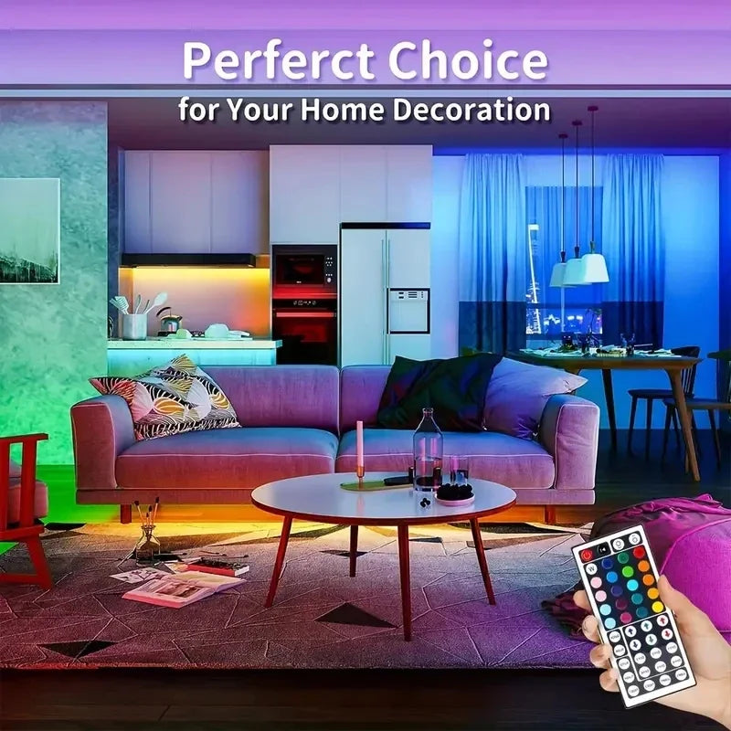LED RGB Strip Lights with Bluetooth & Wi-Fi – Smart Home Lighting for Any Room 💡🎶