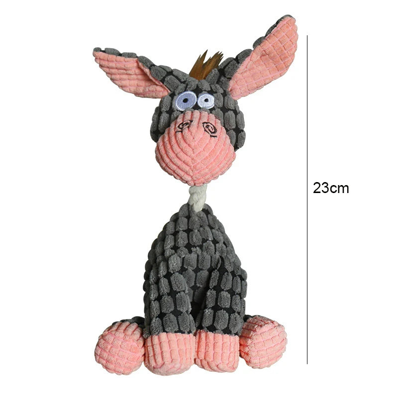 Fun Donkey-Shaped Dog Chew Toy – Soft, Squeaky & Durable for Puppies and Dogs 🐶