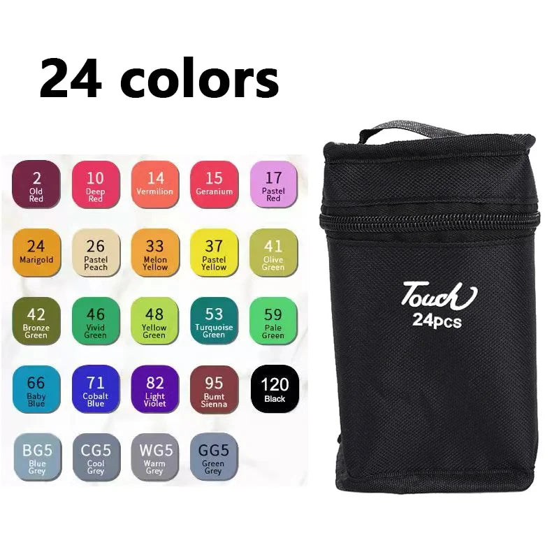 Double-Tip Art Marker Set – Choose from 24 to 80 Vibrant Colors