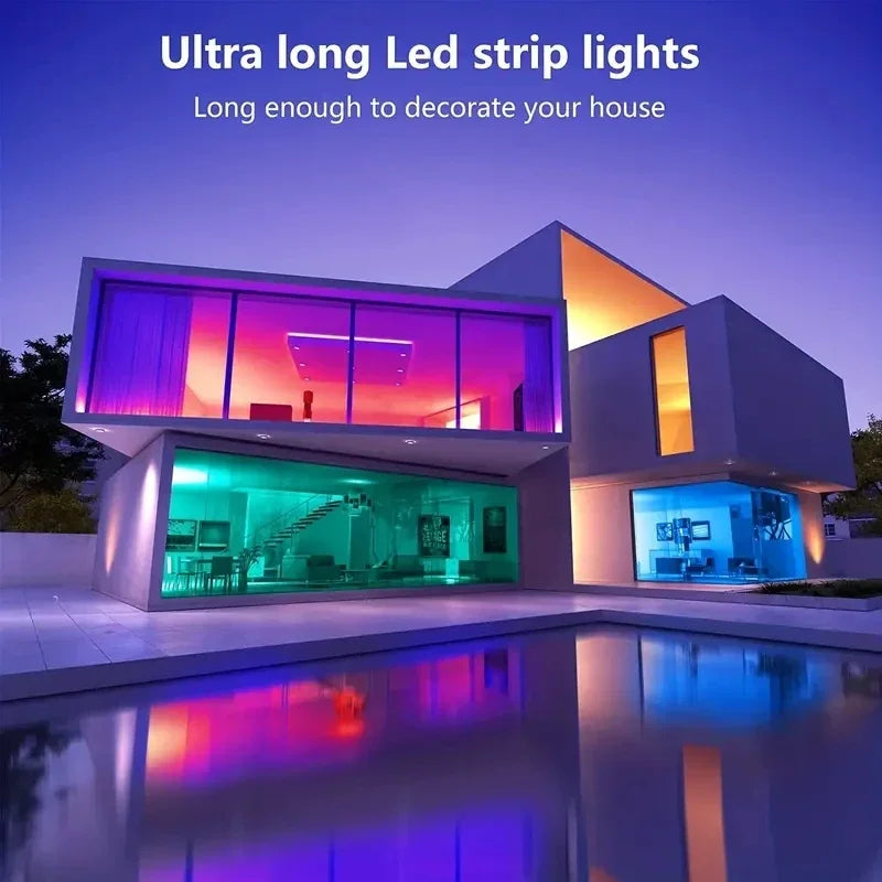 LED RGB Strip Lights with Bluetooth & Wi-Fi – Smart Home Lighting for Any Room 💡🎶