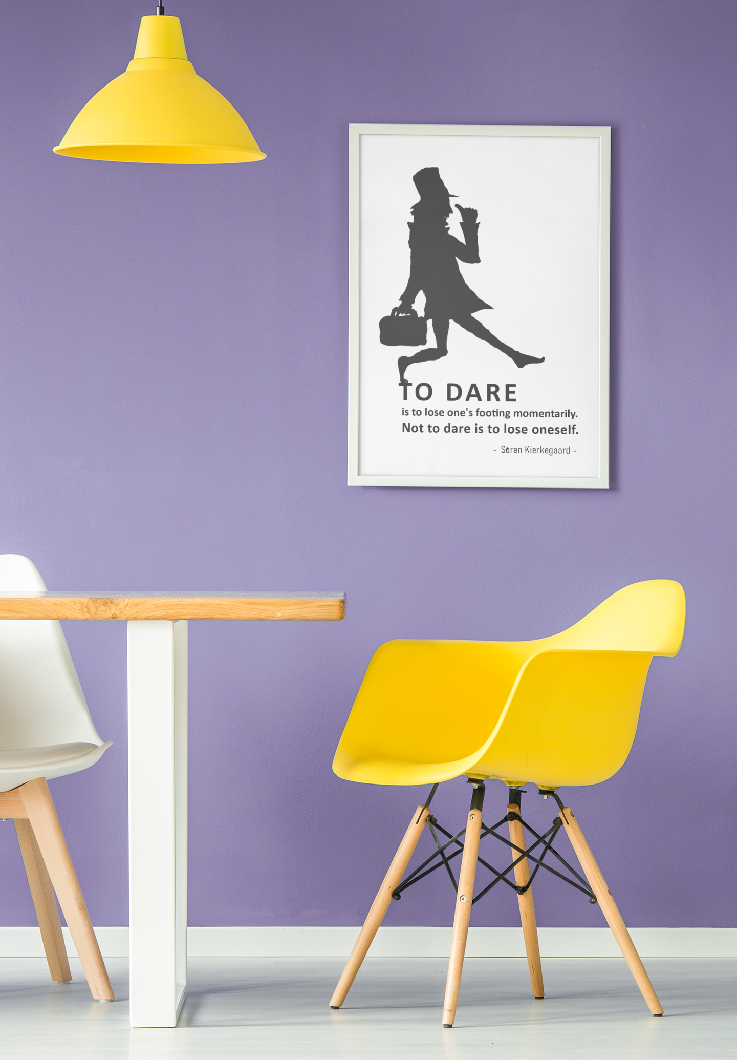 To Dare... – Soren Kierkegaard | Handdrawn fine art quote poster