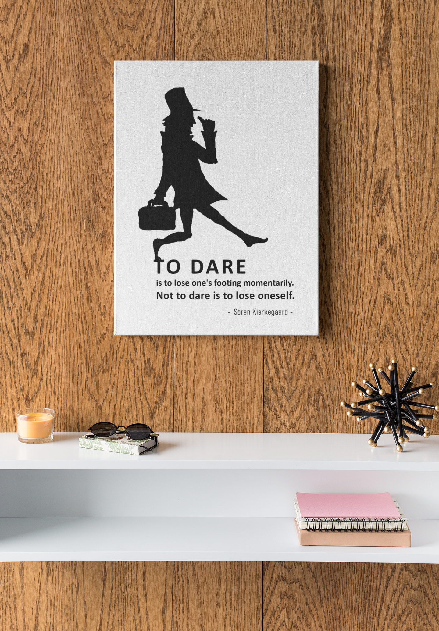 To Dare... – Soren Kierkegaard | Handdrawn fine art quote poster